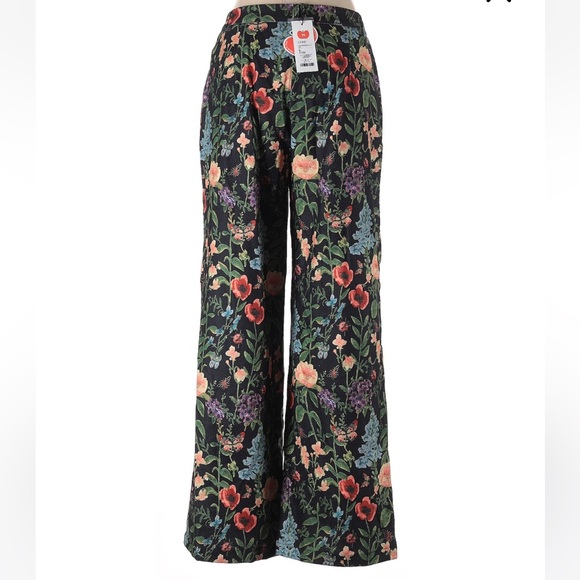 Cider floral wide print woven wide leg trouser new with tags size large - Picture 2 of 3
